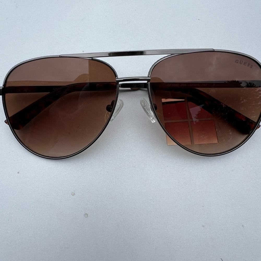 Guess Dark Brown Aviator Sunglasses
